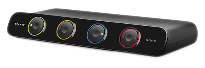 Belkin 4 Port USB VGA KVM Switch, 3.5 mm Stereo 2048 x 1536 Maximum Resolution