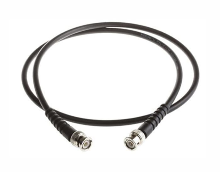 Koaxiální kabel RG59, Černá PVC, A: BNC, vnější průměr: 6.15mm, B: BNC 500mm RS PRO S koncovkou