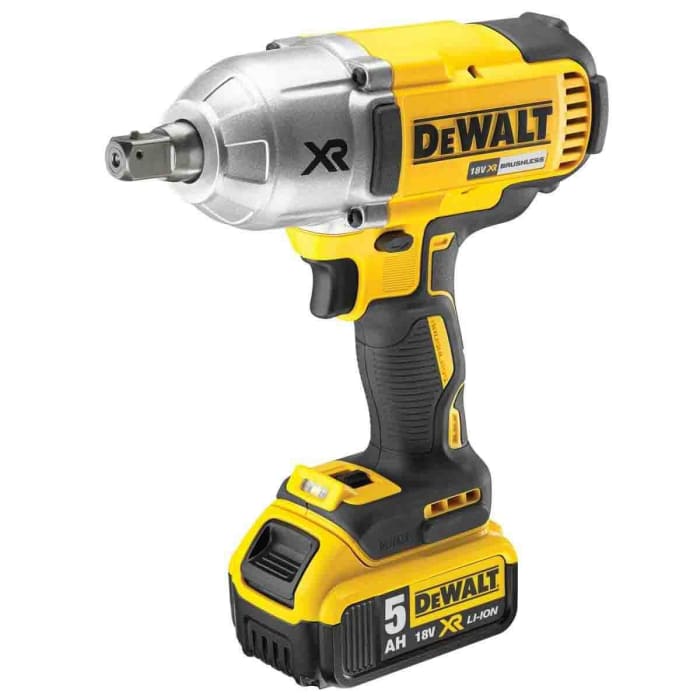Clé à chocs 1/2" DeWALT DCF899P2, 950Nm, 5Ah 18V, 2 batteries Type G - Britannique 3 broches