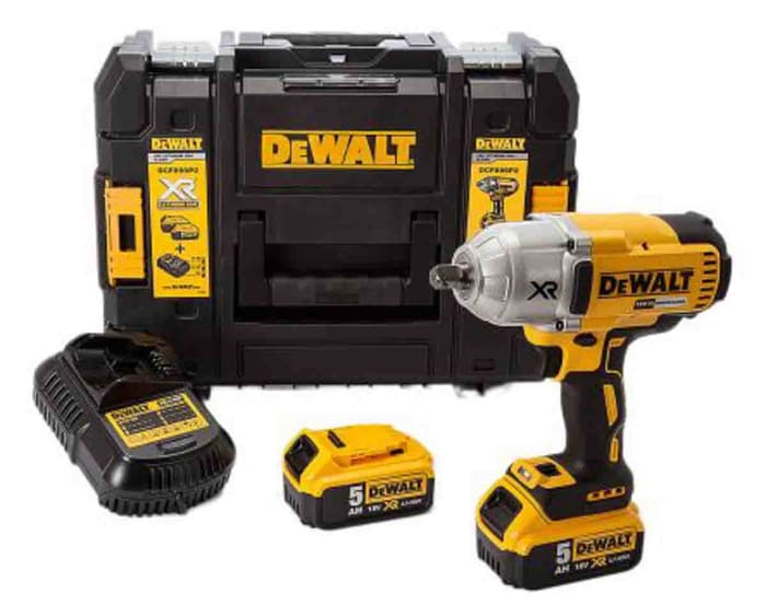 DCF899P2 GB DeWALT DeWALT 1 2 in 18V 5Ah Impact Wrench UK Plug 122 2427 RS Components
