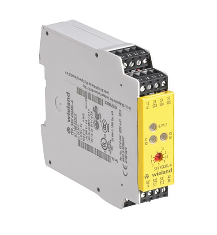 Wieland safeRELAY SNV 4063KL Safety Relay 24V dc, Dual-Channel 3 Safety Contacts