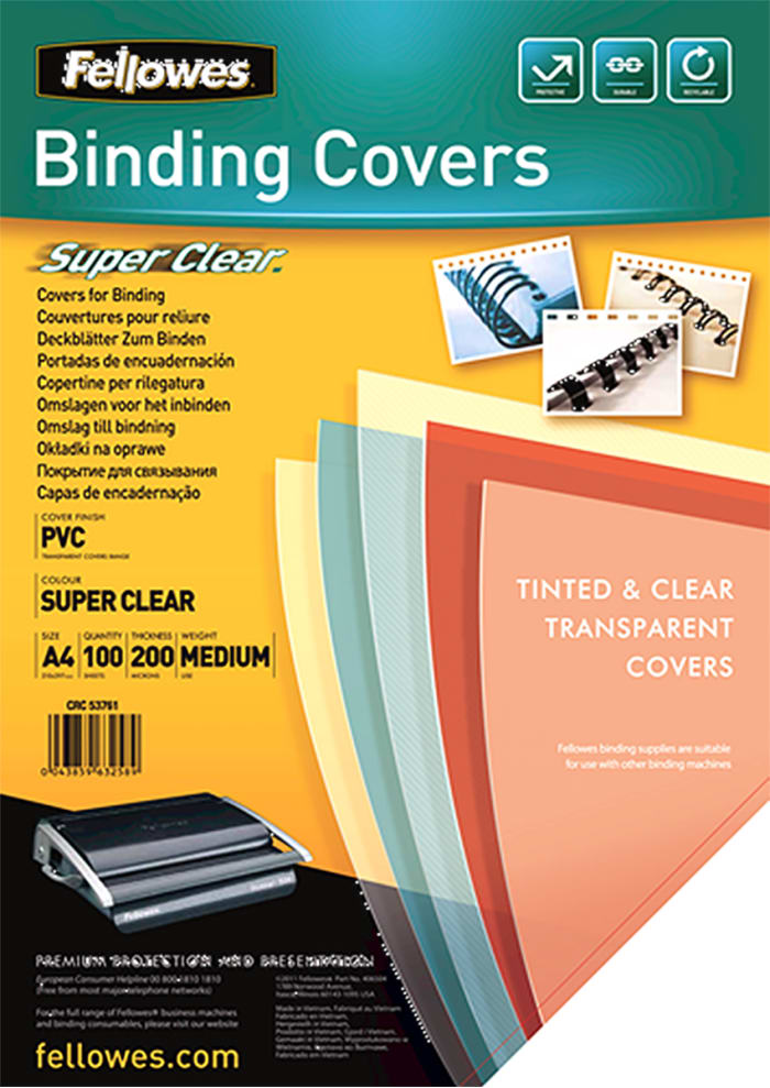 Fellowes Clear A4 Binding Cover