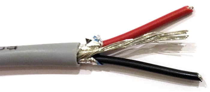 RS PRO Multicore Multipair Industrial Cable, 1 Pairs, 0.78 mm², 18 AWG, Screened, 100m, Grey Sheath