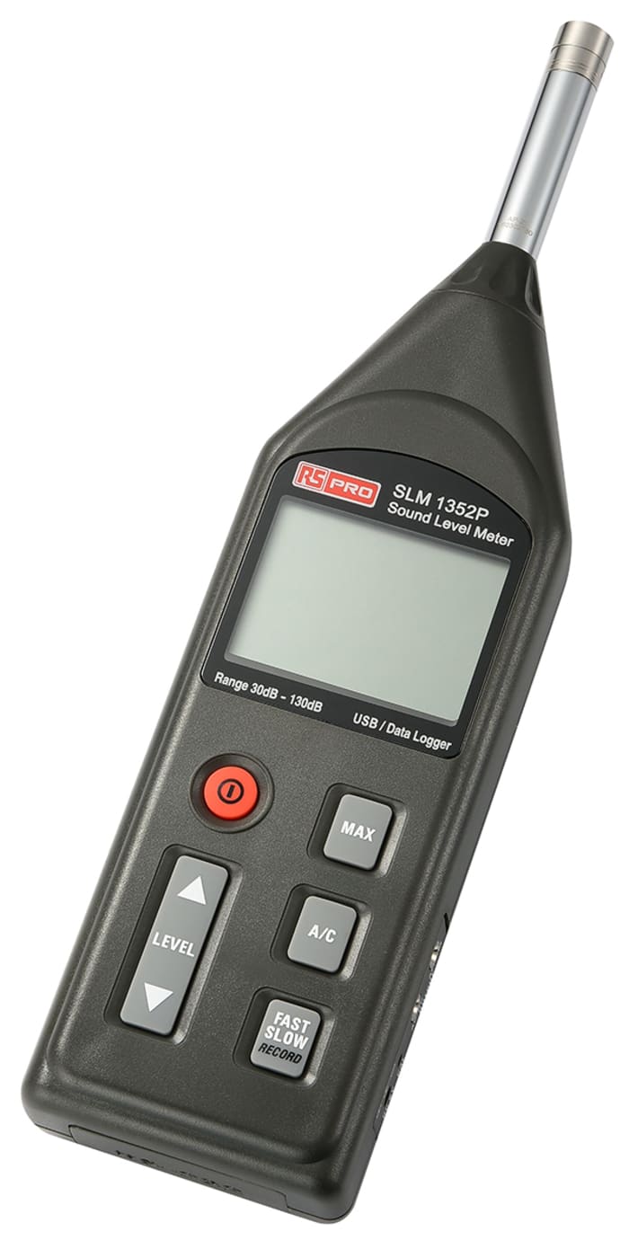 Sonomètre enregistreur RS PRO SLM1352P 130dB avec filtres A, C