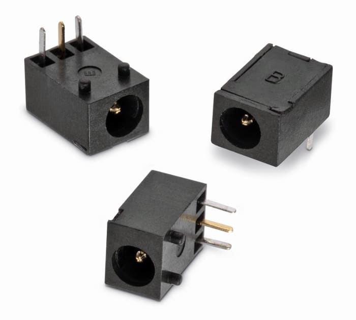 Wurth Elektronik, WR-DC Right Angle DC Socket Rated At 2.0A, 20.0 V, Panel Mount, length 6.3mm, Gold, Tin