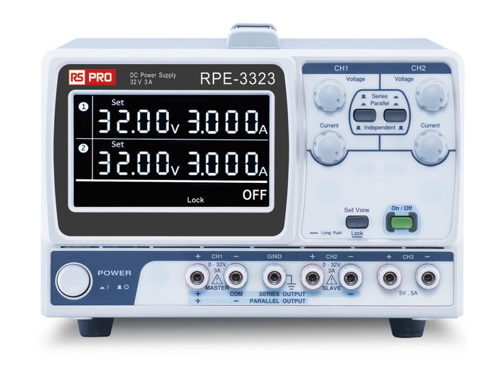RS PRO Digital Bench Power Supply, 0 → 32V, 3A, 3-Output, 217W