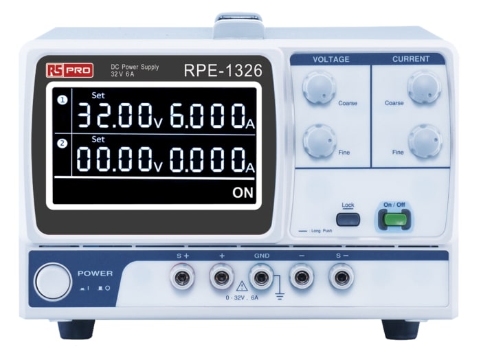 RS PRO Digital Bench Power Supply, 0 → 32V, 0 → 6A, 1-Output, 192W - RS Calibrated