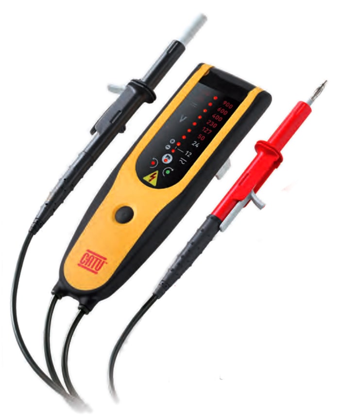 Catu MS-918-PG, LED Voltage tester, 900 V ac, 1000V dc, Continuity Check, Battery Powered, CAT IV
