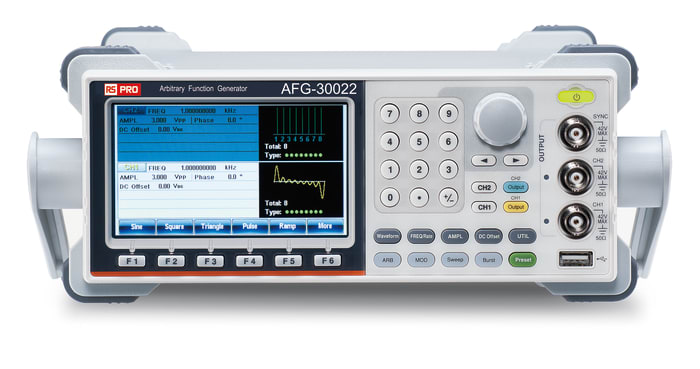 RS PRO AFG-30022 Function Generator, 1μHz Min, 20MHz Max, FM Modulation, Variable Sweep