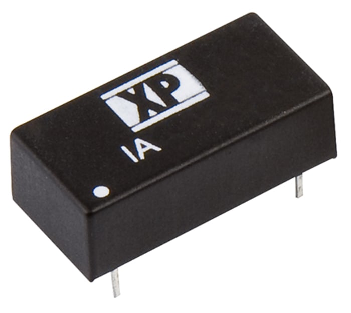 XP Power IA Isolated DC-DC Converter, ±15V dc/ ±33mA Output, 4.5 → 5.5 V dc Input, 1W, Through Hole, +85°C Max