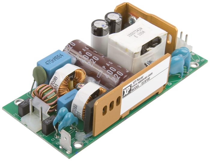 XP Power Switching Power Supply, ECS100US28, 28V dc, 3.6A, 100W, 1 Output, 120 → 370 V dc, 80 → 264 V ac