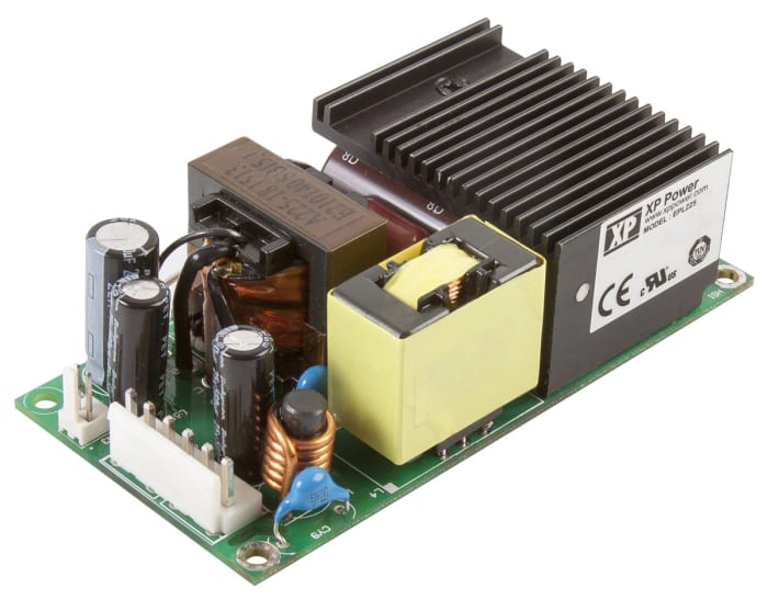 XP Power Switching Power Supply, EPL225PS12 , 12V dc, 18.75A, 225W, 1 Output, 85 → 264V ac Input Voltage