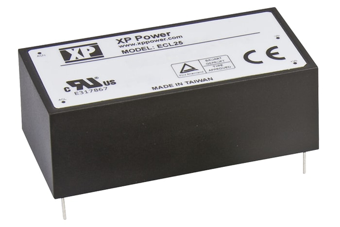 XP Power Switching Power Supply, ECL25US12-E, 12V dc, 2.1A, 25W, 1 Output, 120 → 370 V dc, 85 → 264 V ac