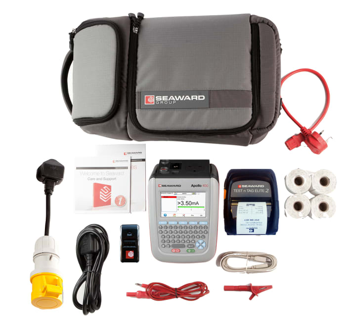 Seaward Apollo 400 PAT Testing Kit, Kit Contents 110V Adapter, Apollo kit carry case includes Apollo 400 PAT tester,