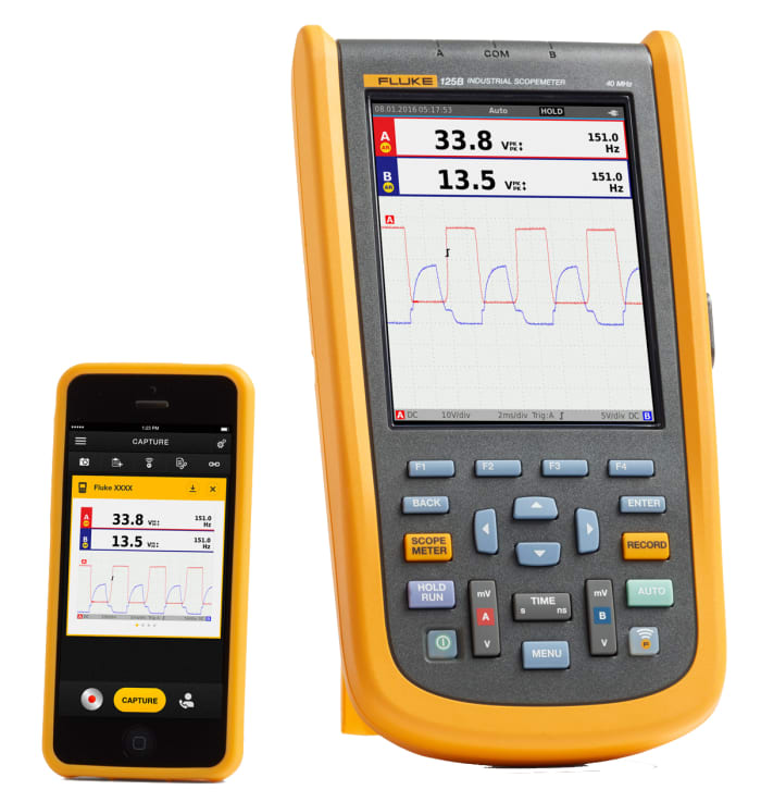 FLUKE125B/UK/S Fluke Fluke 125B/UK/S Handheld Oscilloscope, 40MHz, 2
