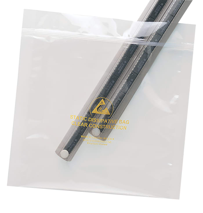 RS PRO ESD Ultra Clear Bag 75mm(W)x 125mm(L)