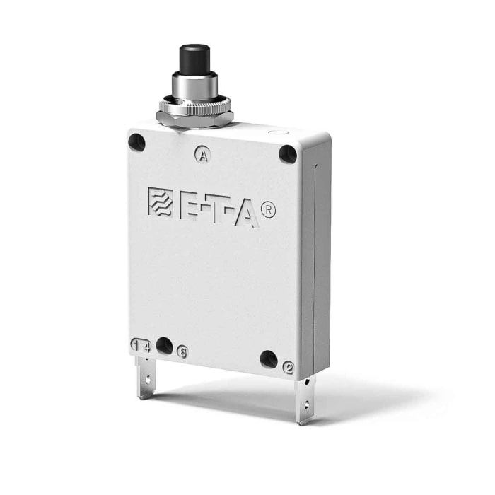 ETA Thermal Magnetic Circuit Breaker - 3400  Single Pole Panel Mount, 1A Current Rating