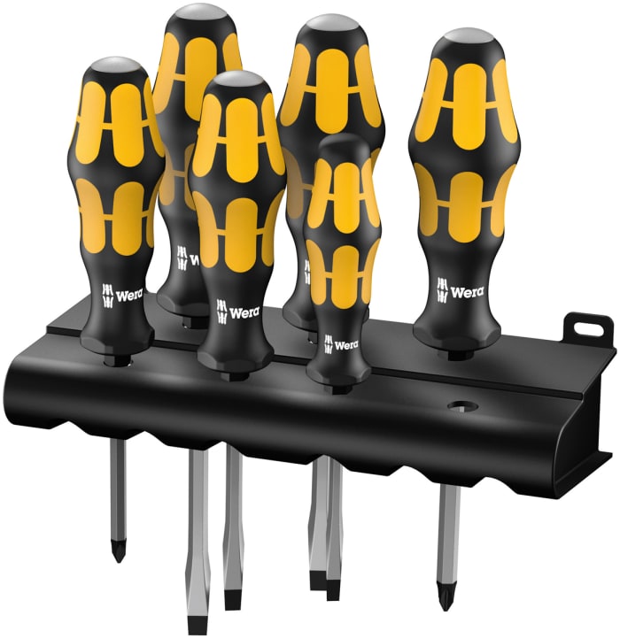 Wera Phillips, Slotted Screwdriver Set, 6-Piece
