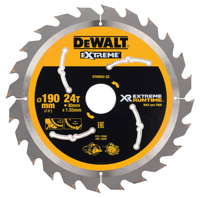 DT99562 QZ DeWALT DeWALT Circular Saw Blade Pack of 1 123