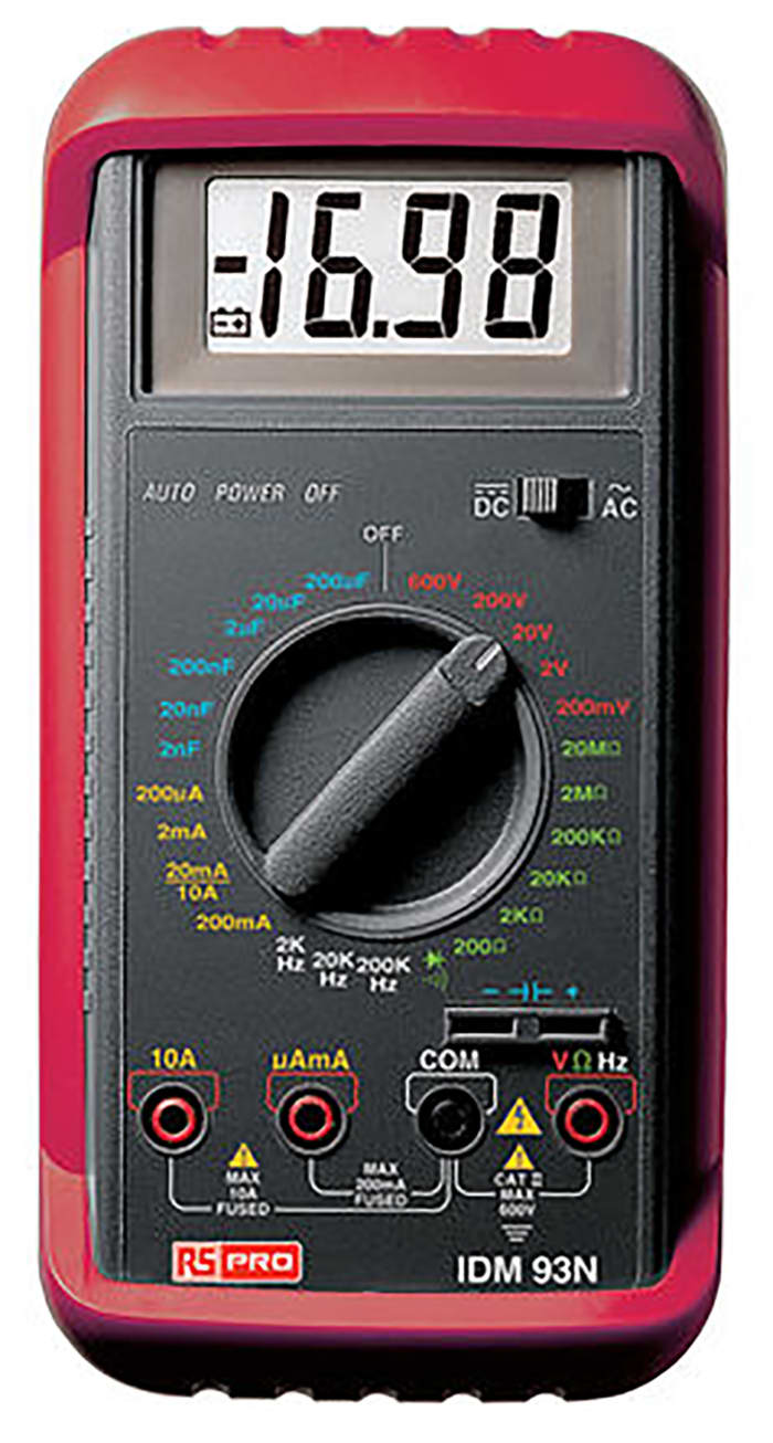 RS PRO RS PRO Handheld Digital Multimeter, 10A ac Max, 10A dc Max