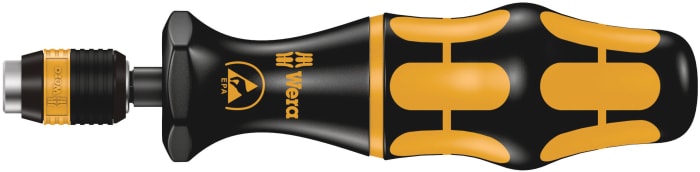 Wera Pre-Settable Hex Torque Screwdriver, 0.1Nm, 1/4 in Drive, ESD Safe, ±6 % Accuracy