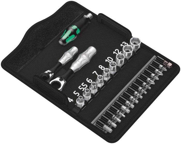 Wera Driver Bit Set 27 Pieces, Hex, Hex-Plus, Phillips, Pozidriv, Square, Torx