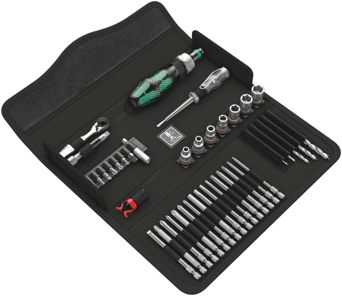 Wera 41 Piece Kraftform Kompakt H 1 Woodcraft Tool Kit with Pouch