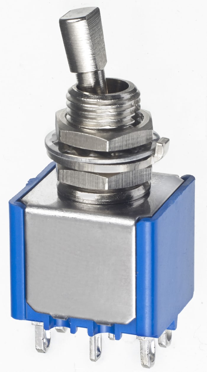 5647A12 APEM | APEM Toggle Switch, Panel Mount, On-Off-On, DPDT, Solder ...