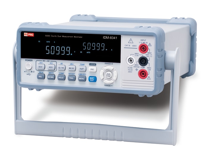 Multímetro de banco RS PRO IDM8341, 750V ac/1000V dc, 10A ac/10A dc, TRMS, CAT II, CAT III, CAT IV