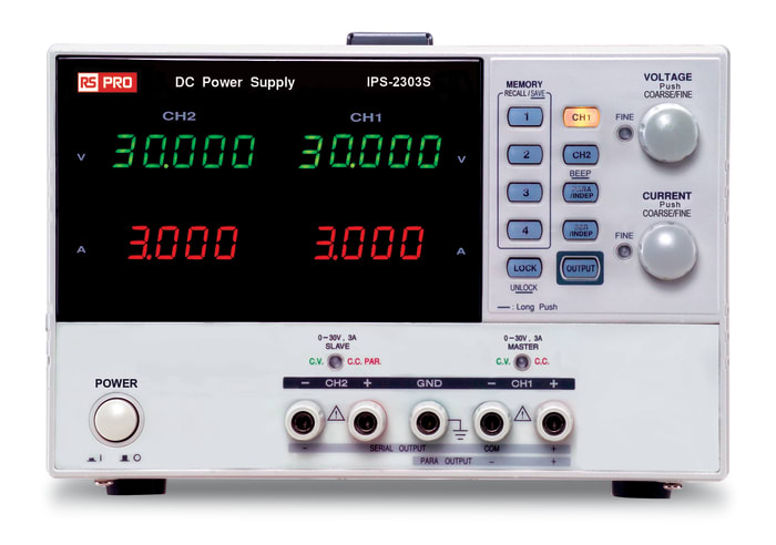 RS PRO Digital Bench Power Supply, 0 → 30V, 3A, 2-Output, 180W