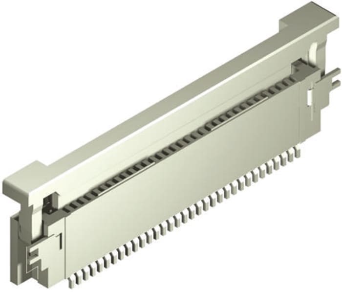 Molex, FFC/FPC SMT, 54150 0.5mm Pitch 50 Way Right Angle Female FPC Connector, ZIF Bottom Contact