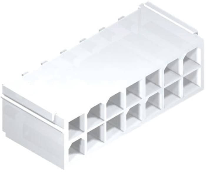 Molex Mini-Fit Jr. Series Straight Through Hole PCB Header, 10 Contact(s), 4.2mm Pitch, 2 Row(s), Shrouded