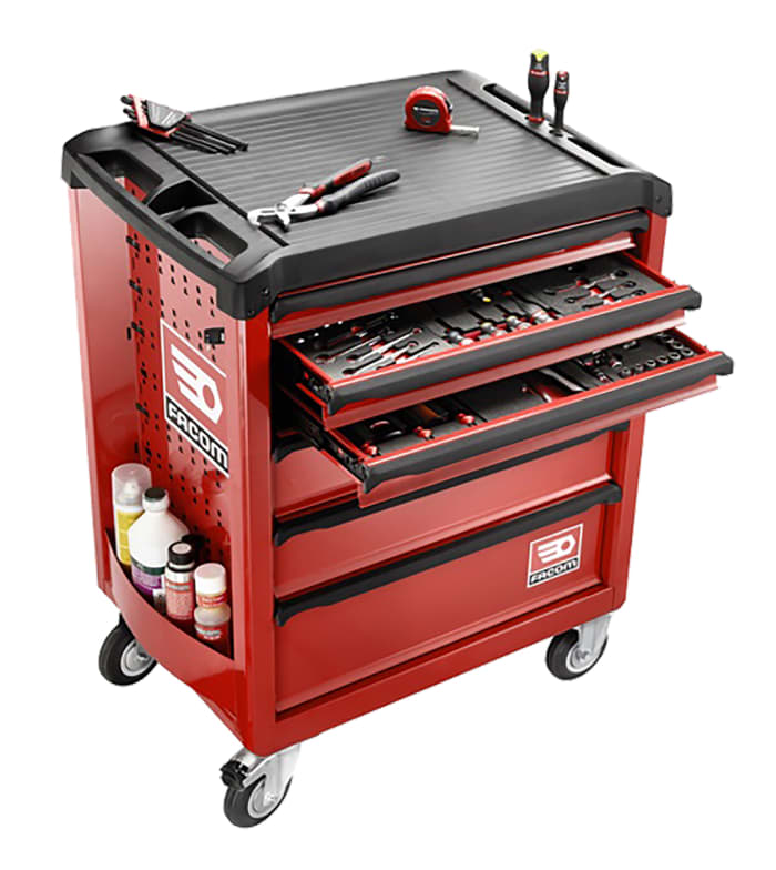 Facom 6 Drawer Steel Wheeled Tool Chest