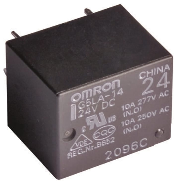 Omron PCB Mount Non-Latching Relay, 48V dc Coil, 5A Switching Current, SPDT
