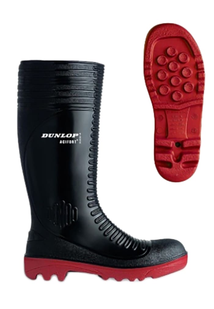 Acifort A252931.47 Dunlop Dunlop Acifort Black Red Steel Toe