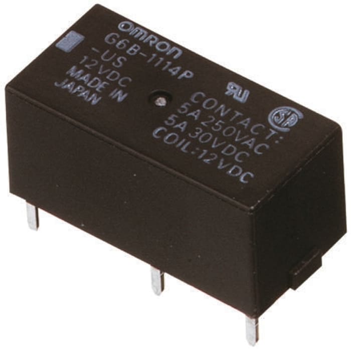 Omron PCB Mount Non-Latching Relay, 24V dc Coil, 5A Switching Current, SPST
