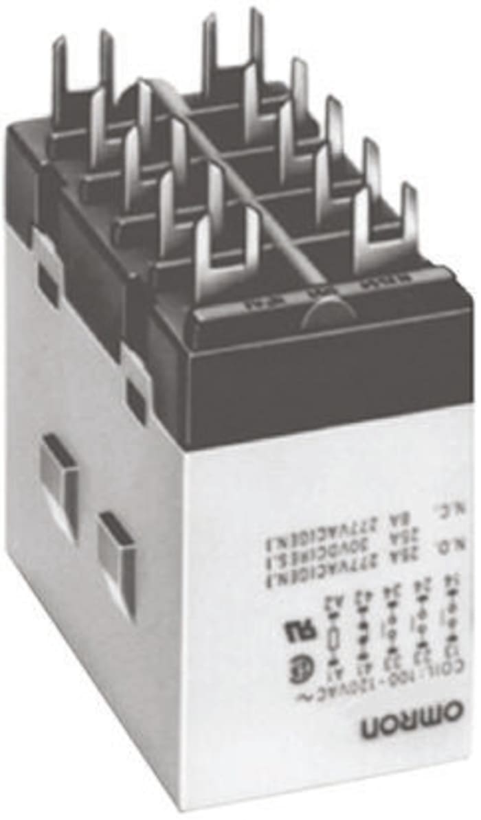 Omron Solid State Röle (SSR) 25 (NO) A, 8 (NC) A 3PNO, SPNC, AC/DC, PCB'ye Monte, SSR (Triyak)/MOSFET