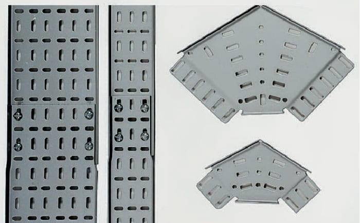 Legrand Light Duty 90° Flat Bend Hot Dip Galvanised Steel Cable Tray, 75 mm Width, 12mm Depth