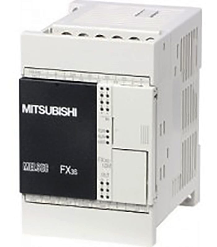 Mitsubishi Electric FX3S Series PLC CPU for Use with FX3 Series, Transistor (Source) Output, 6 (Sink/Source)-Input,