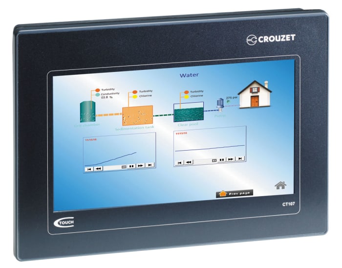 Crouzet em4, Millenium 3 Touch Screen HMI - 7 in, TFT LCD Display, 800 x 480