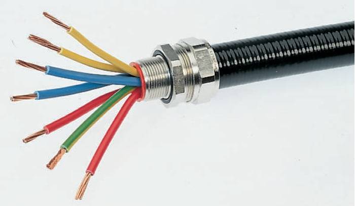 Adaptaflex Flexible, Liquid Tight Conduit, 25mm Nominal Diameter, Galvanised Steel, Black