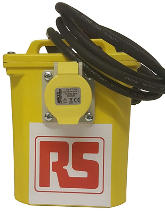 RS PRO 750 VA Intermittent 5 Mins on 15 Mins off Site Transformer, 230V ac Primary, 110V Secondary