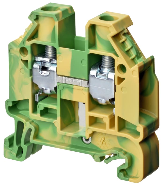 Bloc de jonction rail DIN Omron XW5G, 10mm², A visser, Gris