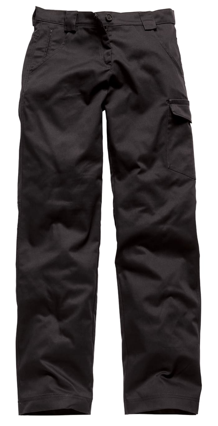 Dickies Redhawk Black Women's Cotton, Polyester Work Trousers 10in