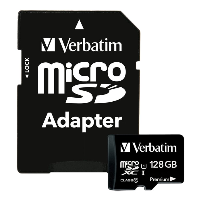 Verbatim 128 GB MicroSDHC Micro SD Card, Class 10, UHS-1 U1