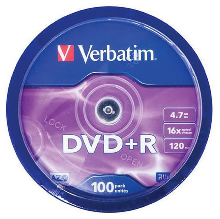 43551 Verbatim | Verbatim DVD+R 100'lü 4,7 GB 16X Boş DVD | 123
