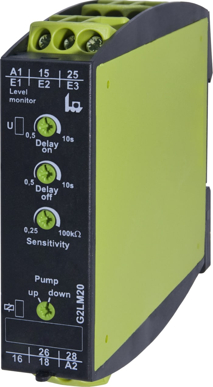 Tele Level Monitoring Relay, 1 Phase, DPDT, DIN Rail