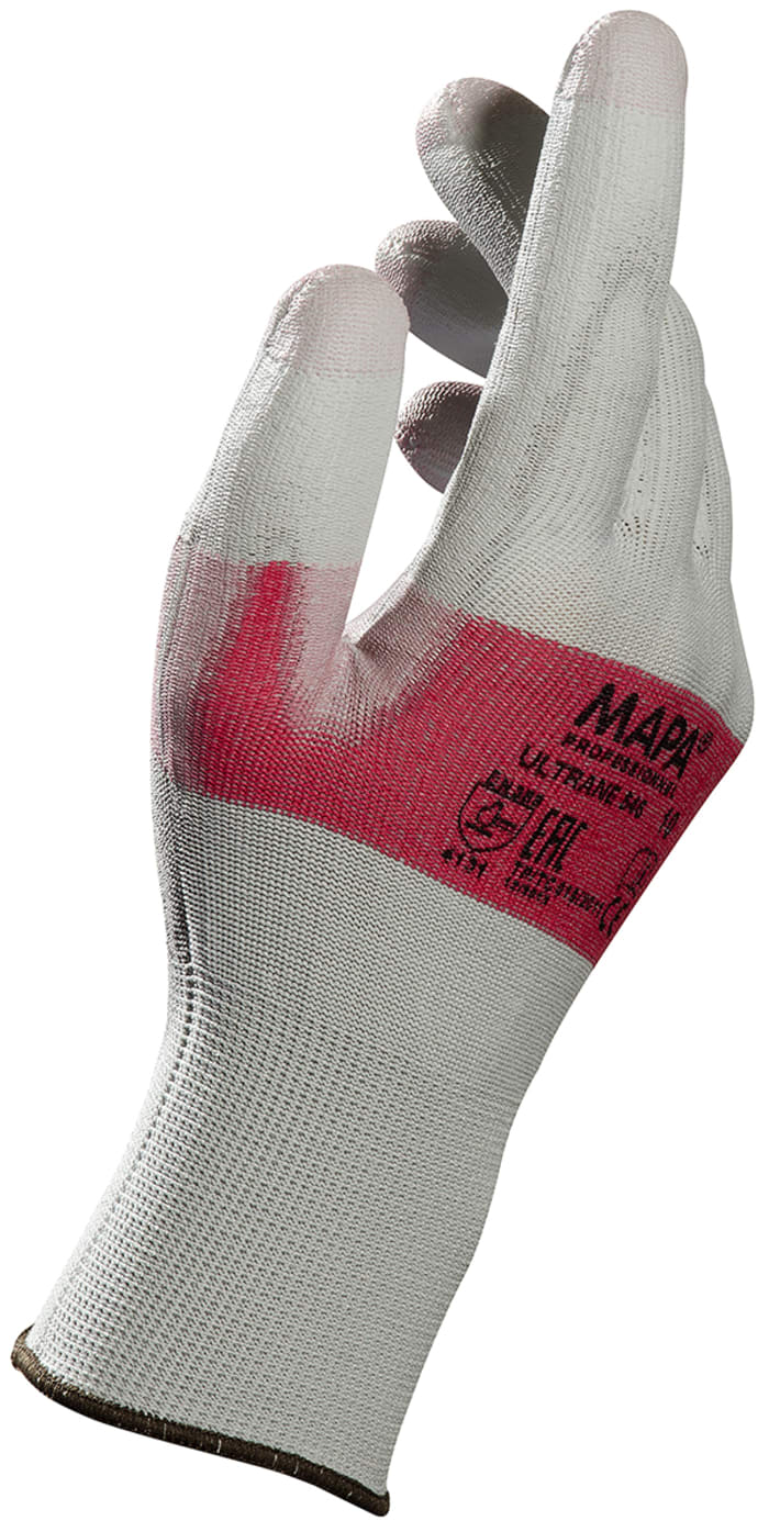 Mapa Spontex Ultra Grey, Red General Purpose Reusable Gloves, Size 10, Large