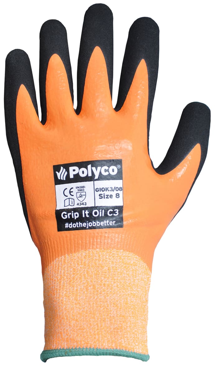 Orange nitrile mechanics gloves shop