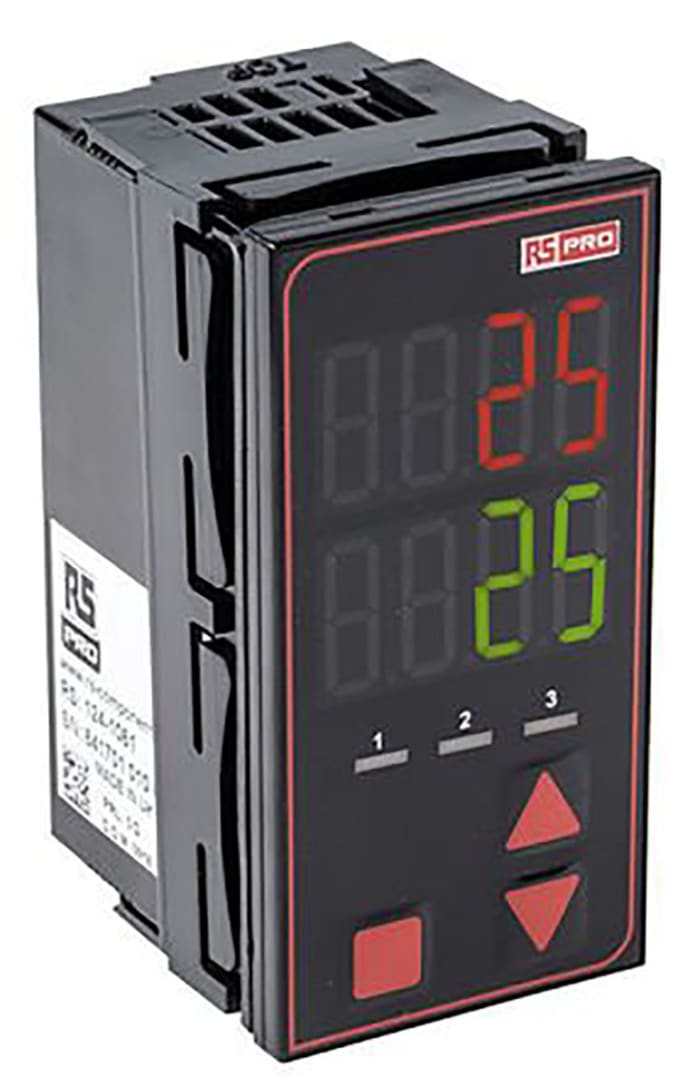 Controlador de temperatura PID RS PRO, 96 x 48mm, 24 V ac / dc Analógico, Termopar tipo B, Termopar tipo C, Termopar